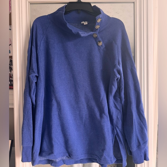 J.Crew Factory Blue Pullover Sweater - Picture 2 of 7